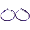 Purple Hoop Earrings - Серьги - 