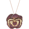 Purple Pansy Brooch/Necklace - Necklaces - 