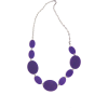 Purple Plastic Necklace - Halsketten - 