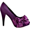 Purple Shoes With Side Bow - Klasyczne buty - 