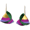 Purple Silky Flaire Earrings - Uhani - 