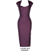 Purple Square Neck Dress - Vestiti - 