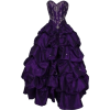 Purple Strapless Ruffle Formal - Otros - 
