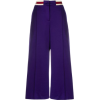 Purple Trousers for Women - Spodnie Capri - 