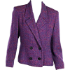Purple Vintage Givenchy Tweed Blazer - Jacket - coats - 