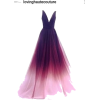 Purple and Pink Ombre Dress - sukienki - 