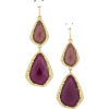 Purple crystal earrings - イヤリング - 