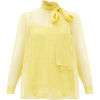 Pussy-bow chiffon blouse | Valentino | M - Long sleeves shirts - 