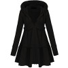 Qearal Women Loose Casual Hooded Zip Hoodie Sweatshirt Ruffle Swing Coat Jacket Outwear - Jacket - coats - $15.99  ~ £12.15