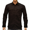 Quiksilver Men's Easy Beat Button Down Shirt-Black - Long sleeves shirts - $34.98 
