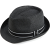 Quiksilver Men's Gunnit Fedora Hat Dark Black - Cap - $19.63 