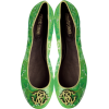 R. Cavalli Flats Green - Ballerina Schuhe - 