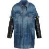 R13 Dale Leather-Inset Denim Trucker Jac - Jacket - coats - 