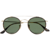 RAY-BAN Round-frame gold-tone and tortoi - サングラス - 