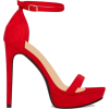 RED PLATFORM STRAP HEELED SANDAL - Sandals - £30.00  ~ $39.47