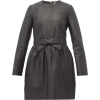 REDVALENTINO  Bow-waist leather mini dre - Obleke - 