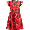 REDVALENTINO  Ruffle-sleeve floral-print - Obleke - 