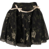 RED VALENTINO black floral print skirt - Skirts - 