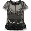 RED VALENTINO black sheer blouse - Camicie (corte) - 