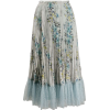 RED VALENTINO blue floral pleated skirt - Faldas - 