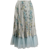 RED VALENTINO blue floral pleated skirt - Krila - 