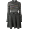 RED VALENTINO grey knitted dress - sukienki - 