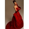 RED VINTAGE GOWN WITH GLOVES - ワンピース・ドレス - 