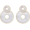RETROUVAI Mother of Pearl Swivel Earring - Серьги - 