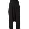 RICK OWENS Drop-crotch Cropped Trousers - Calças capri - 