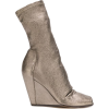 RICK OWENS metallic sock boots with plat - Stivali - 