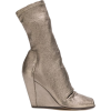 RICK OWENS metallic sock boots with plat - Čizme - 