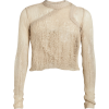 RICK OWENS neutral distressed sweater - Pullovers - 