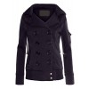 RK RUBY KARAT Womens Classic Double Breasted Pea Coat Jacket with Hood - Outerwear - $55.99  ~ 48.09€
