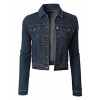 RK RUBY KARAT Womens Classic Long Sleeve Denim Jean Jacket With Pockets - Outerwear - $46.99  ~ 40.36€