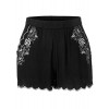 RK RUBY KARAT Womens Lightweight Scallop Hem Floral Summer Shorts With Elastic Waistband - 短裤 - $27.99  ~ ¥187.54