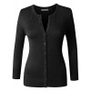 RK RUBY KARAT Womens Plus Size Clean Rib Fine Knit 3/4 Sleeve Cardigan Sweater - Shirts - $45.99 