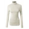 RK RUBY KARAT Womens Solid Long Sleeve Turtleneck Shirt with Stretch - Shirts - $20.49 