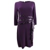 R&M Richards Women's Sequined Ruffle Sheath Dress (6, Plum) - Dresses - $49.99 