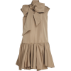ROCHAS neutral pleated taffeta dress - Dresses - 