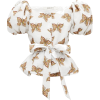 RODARTE Butterfly-print cloqué top - Camisa - curtas - 