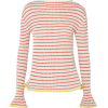 ROLAND MOURET Edlin striped ribbed-knit - Puloverji - 