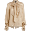 ROLAND MOURET neutral metallic blouse - 半袖衫/女式衬衫 - 