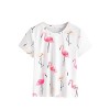 ROMWE Women's Allover Flamingo Print Tee Shirt Blouse Top - Majice - kratke - $12.99  ~ 82,52kn