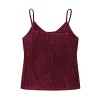 ROMWE Women's Plus Size Casual Adjustable Strappy Stretchy Basic Velvet Cami Tank Top - Camisas - $13.99  ~ 12.02€