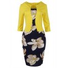 ROSE IN THE BOX Church Dress for Womens 3/4 Sleeve 1950s Bodycon Business Office Pencil Dresses - Платья - $14.99  ~ 12.87€