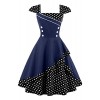ROSE IN THE BOX Vintage Tea 1950's Floral Retro Swing Prom Party Cocktail Dress - Dresses - $25.55 