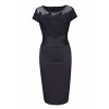 ROSE IN THE BOX Womens 1950s Bodycon Business Office Pencil Sheath Church Dresses - Dresses - $23.99 