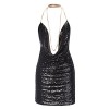 RUIYIGE Women's Sequin V-Neck Spaghetti Strap Kendall Chain Choker Cocktail Dress - Dresses - $30.99 