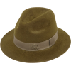 RUSLAN BAGINSKIY Leather-trim felt fedor - Hat - 