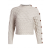 Rachel Comey Daphne Wave-Knit Button Cro - Pullovers - 